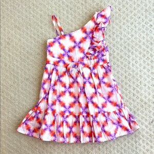 Janie & Jack Colorful One-Shoulder Dress